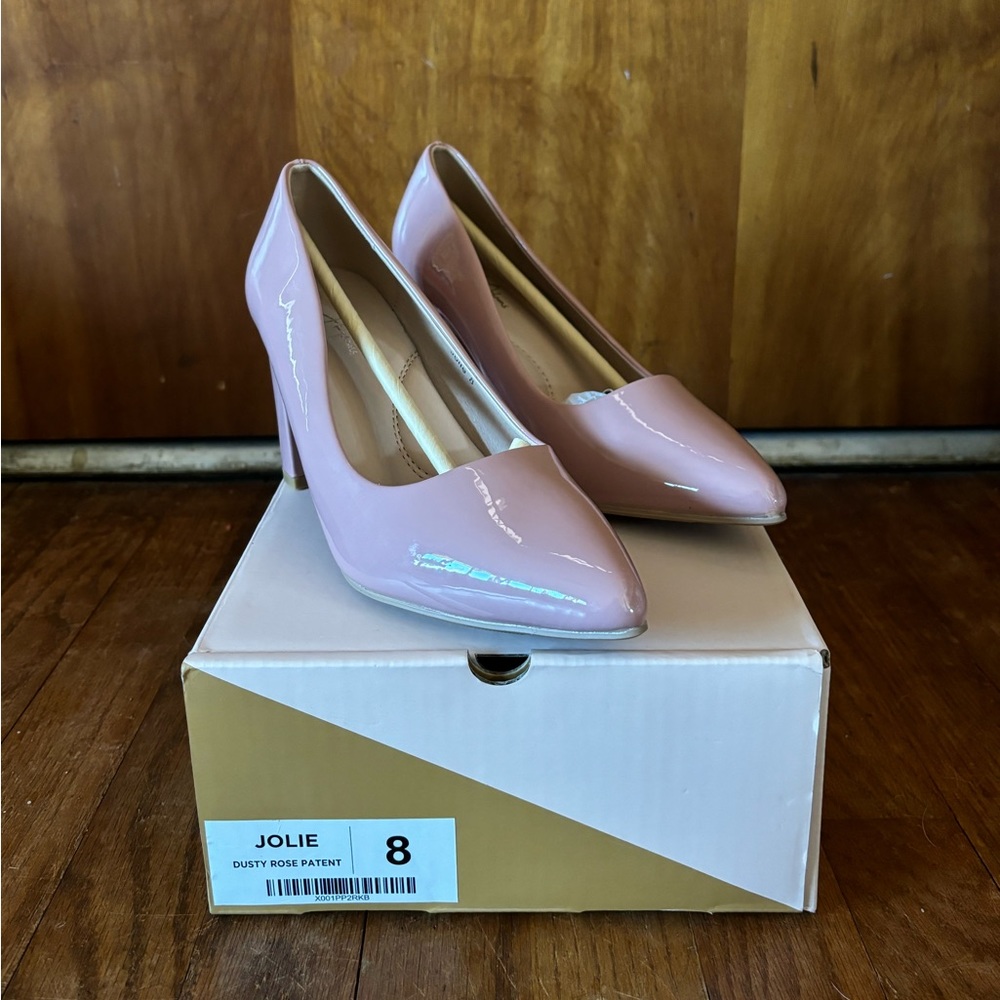 Size 8 Patent Vegan Leather Heels